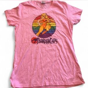 Disney Pink Thundercats Rainbow Graphic Short Sleeve Tee